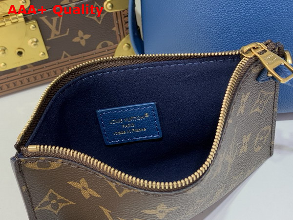 Louis Vuitton Low Key Hobo MM Prussian Blue Calf Leather M28220 Replica