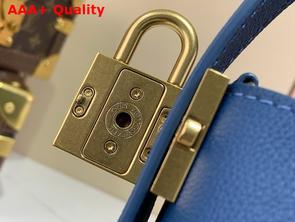 Louis Vuitton Low Key Hobo MM Prussian Blue Calf Leather M28220 Replica