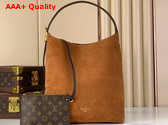 Louis Vuitton Low Key Hobo MM in Tan Suede Calfskin Leather M25516 Replica
