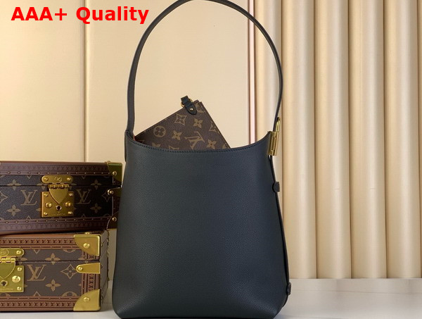 Louis Vuitton Low Key Hobo PM Bag in Black Grained Calfskin M25352 Replica