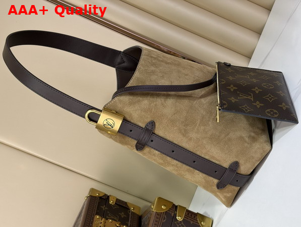 Louis Vuitton Low Key Hobo PM Hazelnut Suede Calfskin M29417 Replica