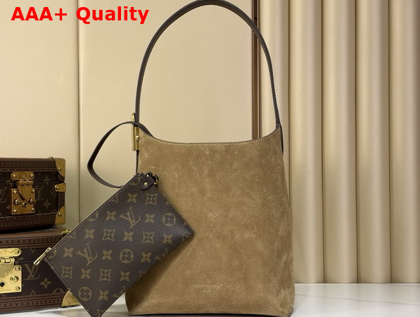 Louis Vuitton Low Key Hobo PM Hazelnut Suede Calfskin M29417 Replica