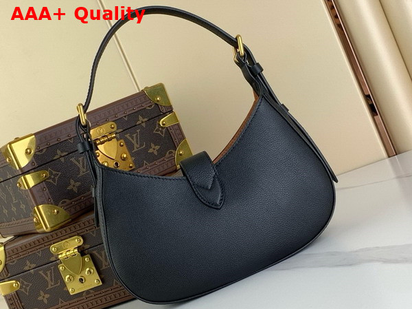 Louis Vuitton Low Key Shoulder Bag in Black Grained Calfskin M24611 Replica