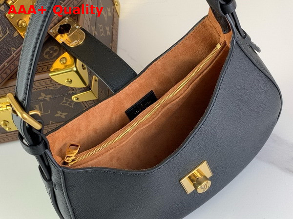Louis Vuitton Low Key Shoulder Bag in Black Grained Calfskin M24611 Replica