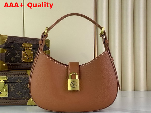 Louis Vuitton Low Key Shoulder Bag in Cognac Brown Grained Calfskin M24885 Replica