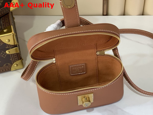 Louis Vuitton Low Key Vanity Pouch in Cognac Calfskin M27505 Replica