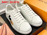 Louis Vuitton Luxembourg Sneaker in White Calf Leather Printed with Mickey Mouse Replica