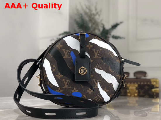 Louis Vuitton Lvxlol Boite Chapeau Souple Exclusive Monogram Canvas Patterned with Blue and Silver Camo M45095 Replica