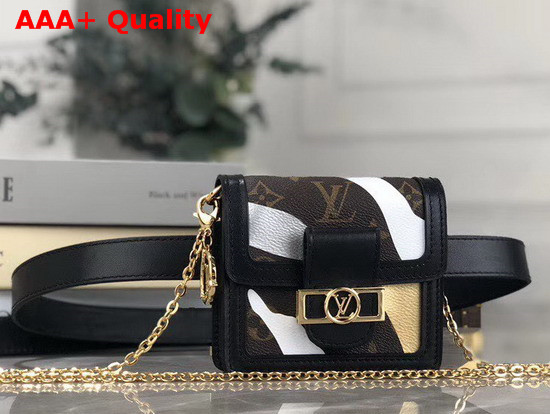 Louis Vuitton Lvxlol Bumbag Dauphine BB Gold and Silver Camouflage Pattern M69086 Replica