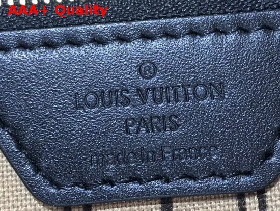 Louis Vuitton Lvxlol Neverfull MM Blue and Silver Monogram Camouflage Pattern Replica