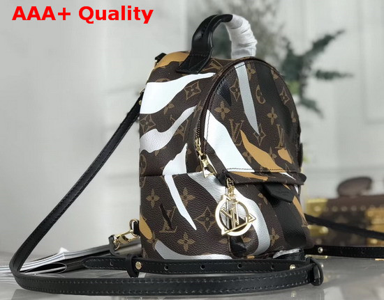 Louis Vuitton Lvxlol Palm Springs Mini Backpack in Monogram Canvas with Gold and Silver Camouflage Pattern M45143 Replica