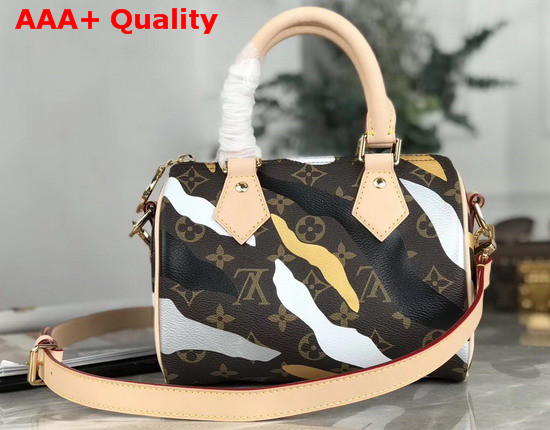 Louis Vuitton Lvxlol Speedy BB Monogram Canvas with Gold and Silver Camouflage Print M45202 Replica