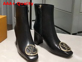 Louis Vuitton Madeleine Ankle Boot in Black Calf Leather 1A5BPA Replica