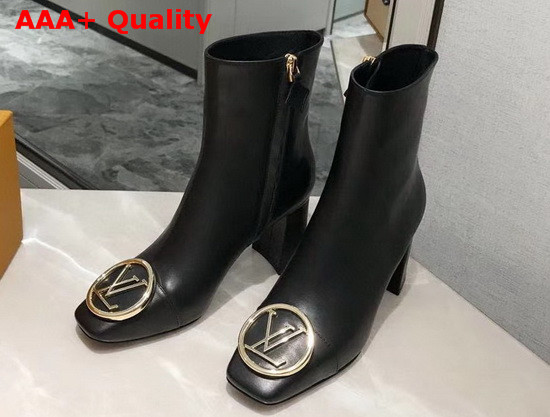 Louis Vuitton Madeleine Ankle Boot in Black Calf Leather 1A5BPA Replica