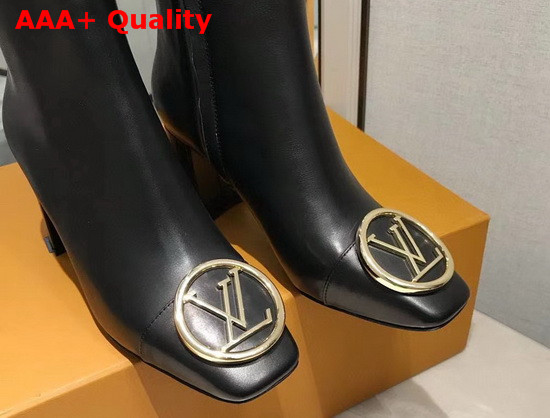 Louis Vuitton Madeleine Ankle Boot in Black Calf Leather 1A5BPA Replica