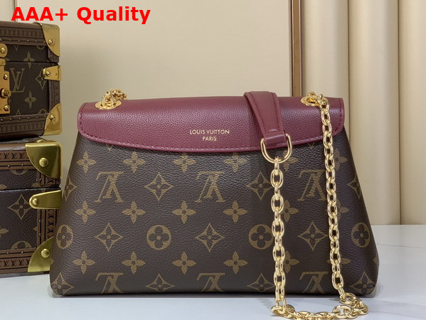 Louis Vuitton Madeleine BB Monogram Canvas and Brodeaux Leather M28587 Replica