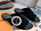 Louis Vuitton Madeleine Mule Black Velvet 1A5KQI Replica