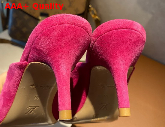 Louis Vuitton Madeleine Mule in Pink Suede Leather Replica