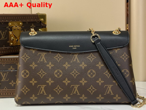 Louis Vuitton Madeleine PM Handbag in Monogram Canvas and Timeless Black Leather M28610 Replica