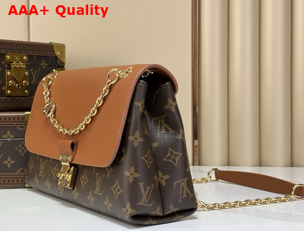 Louis Vuitton Madeleine PM Handbag in Monogram Canvas and Timeless Cognac Leather M28611 Replica