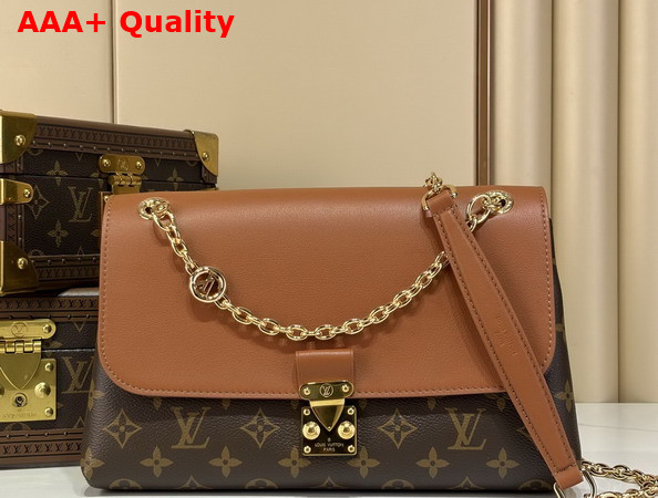 Louis Vuitton Madeleine PM Handbag in Monogram Canvas and Timeless Cognac Leather M28611 Replica