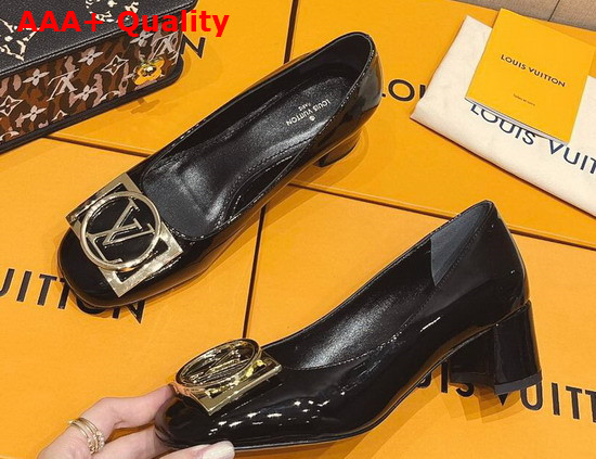 Louis Vuitton Madeleine Pump Black Patent Calf Leather 1A8MXS Replica