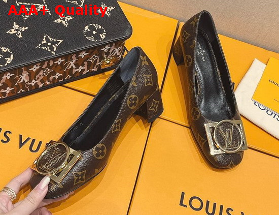 Louis Vuitton Madeleine Pump Cacao Patent Monogram Canvas 1A8ND0 Replica
