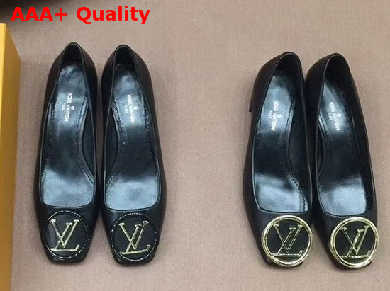 Louis Vuitton Madeleine Pump in Black Plain Calf Leather 1A3NWI Replica