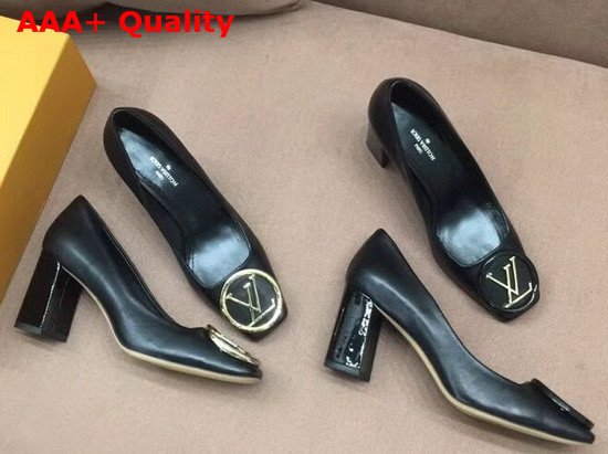 Louis Vuitton Madeleine Pump in Black Plain Calf Leather 1A3NWI Replica