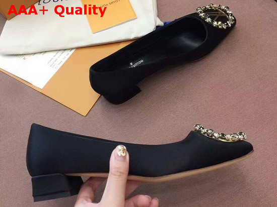 Louis Vuitton Madeleine Pump in Black Satin 1A4E8V Replica
