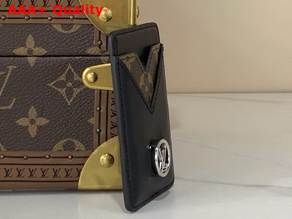 Louis Vuitton Magnetic Card Holder in Black Calfskin Leather M25864 Replica