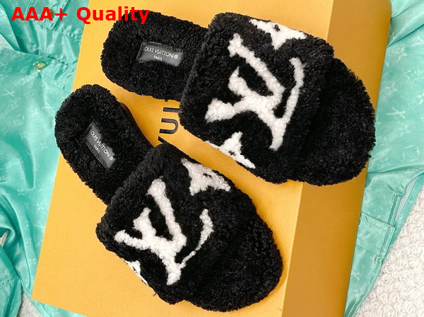 Louis Vuitton Magnetic Mule in Black Shearling Replica
