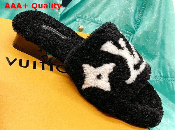 Louis Vuitton Magnetic Mule in Black Shearling Replica