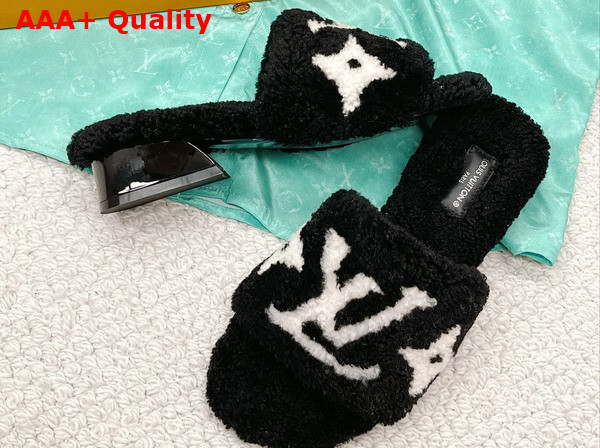 Louis Vuitton Magnetic Mule in Black Shearling Replica