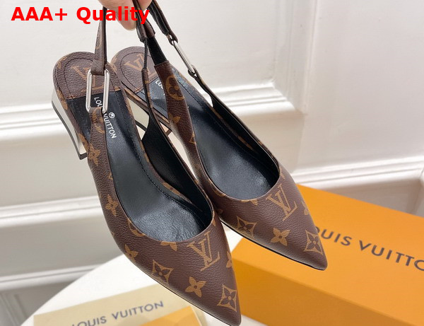 Louis Vuitton Magnetic Slingback Pump in Monogram Canvas Replica