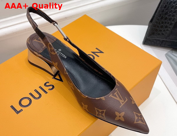 Louis Vuitton Magnetic Slingback Pump in Monogram Canvas Replica