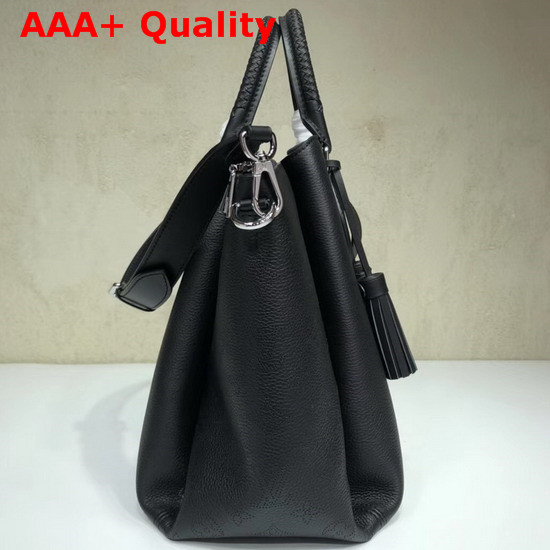 Louis Vuitton Mahina Leather Shoulder Bag Black Replica