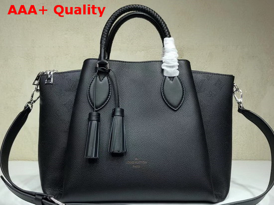 Louis Vuitton Mahina Leather Shoulder Bag Black Replica