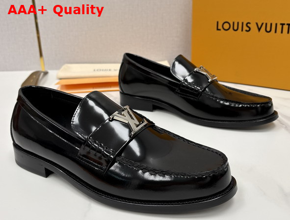 Louis Vuitton Major Loafer in Black Glazed Calf Leather 1AKCYP Replica