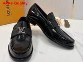 Louis Vuitton Major Loafer in Black Glazed Calf Leather 1AKCYP Replica