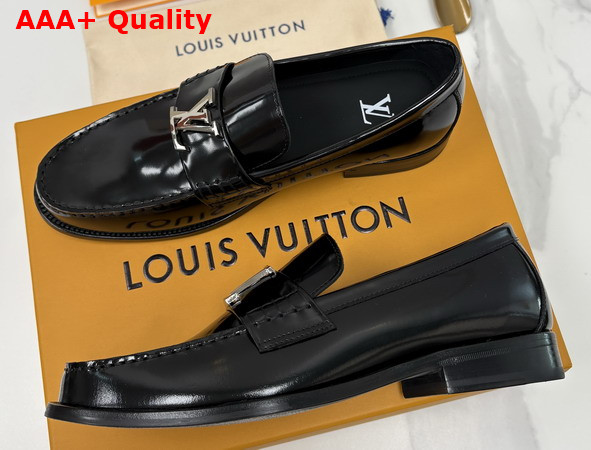 Louis Vuitton Major Loafer in Black Glazed Calf Leather 1AKCYP Replica