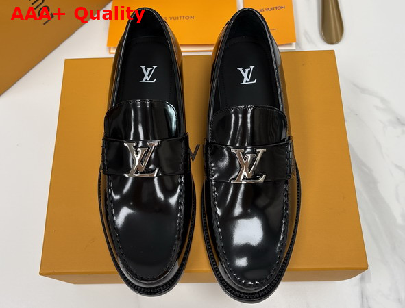 Louis Vuitton Major Loafer in Black Glazed Calf Leather 1AKCYP Replica