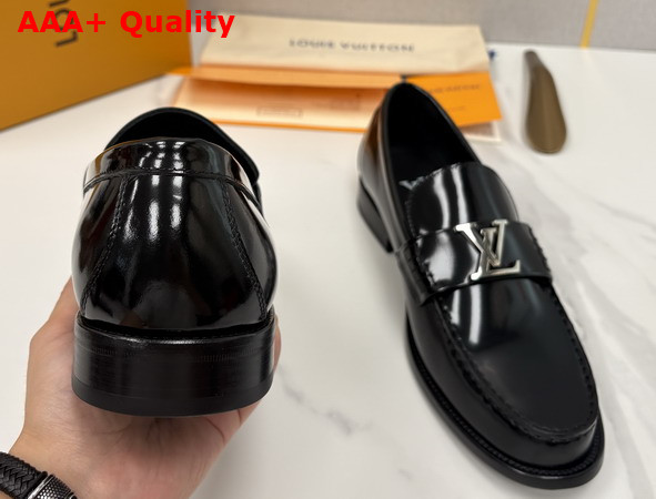 Louis Vuitton Major Loafer in Black Glazed Calf Leather 1AKCYP Replica