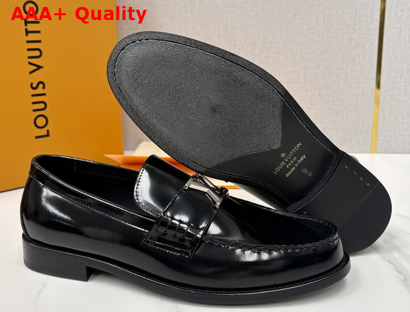 Louis Vuitton Major Loafer in Black Glazed Calf Leather 1AKCYP Replica