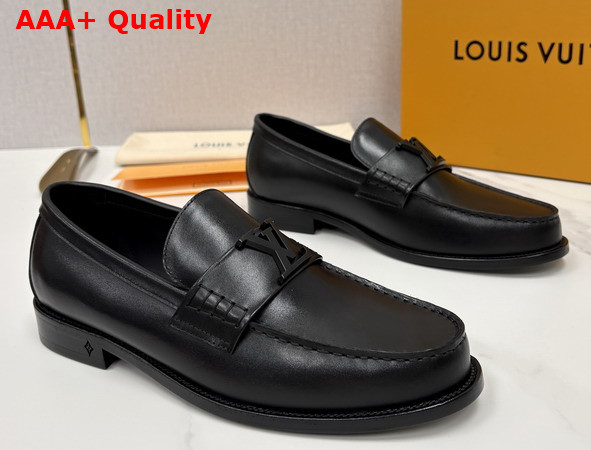 Louis Vuitton Major Loafer in Black Plain Calf Leather 1AKANS Replica