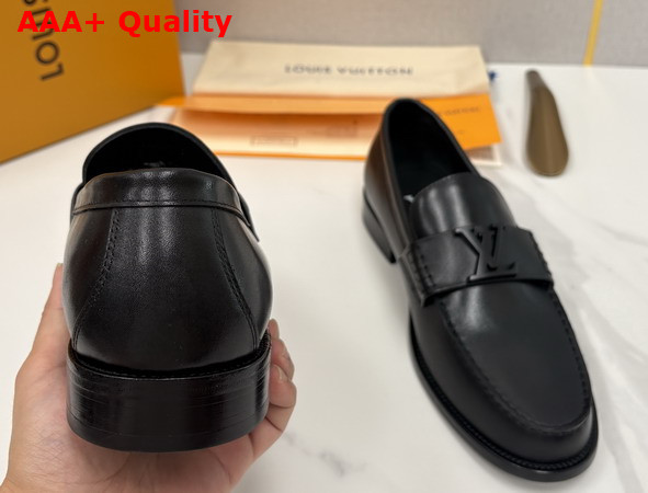 Louis Vuitton Major Loafer in Black Plain Calf Leather 1AKANS Replica