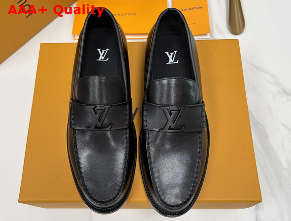 Louis Vuitton Major Loafer in Black Plain Calf Leather 1AKANS Replica