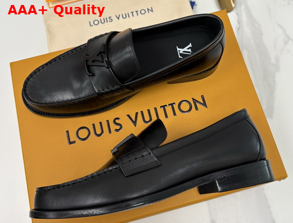Louis Vuitton Major Loafer in Black Plain Calf Leather 1AKANS Replica