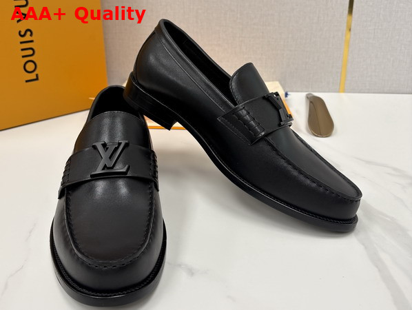 Louis Vuitton Major Loafer in Black Plain Calf Leather 1AKANS Replica