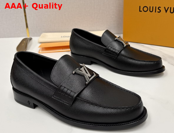 Louis Vuitton Major Loafer in Black Taiga Leather 1AIYW0 Replica